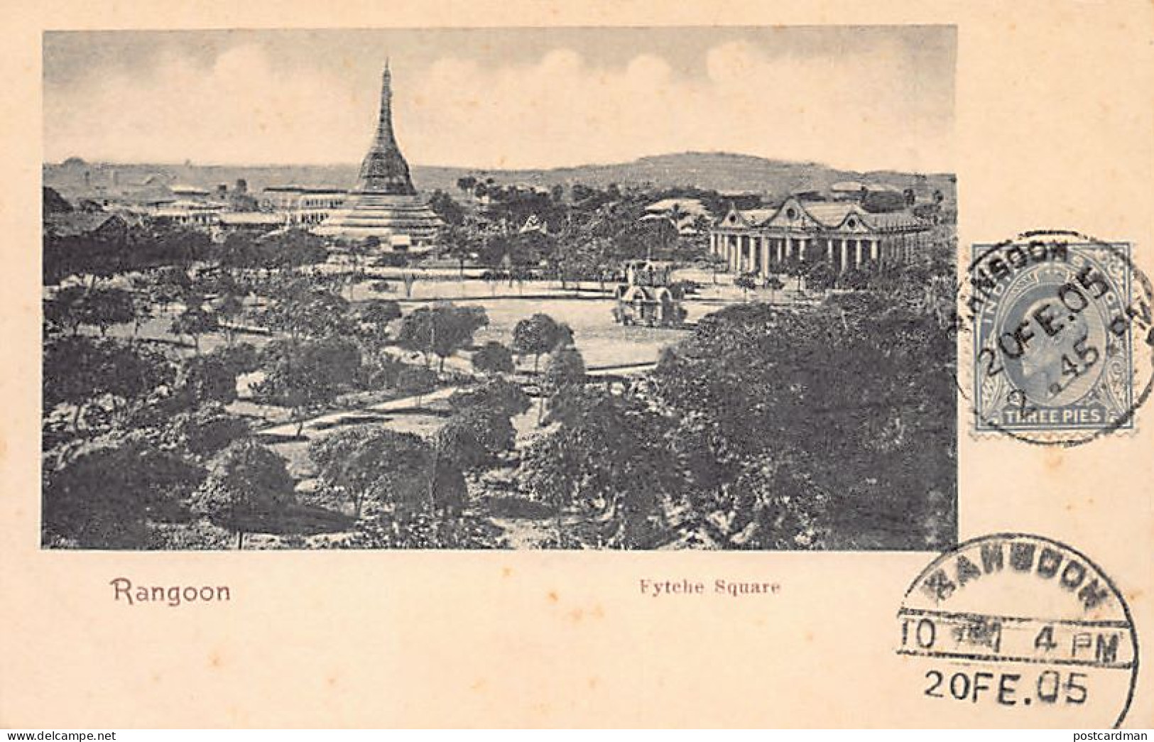 MYANMAR Burma - RANGOON - Fytche Square - Publ. unknown