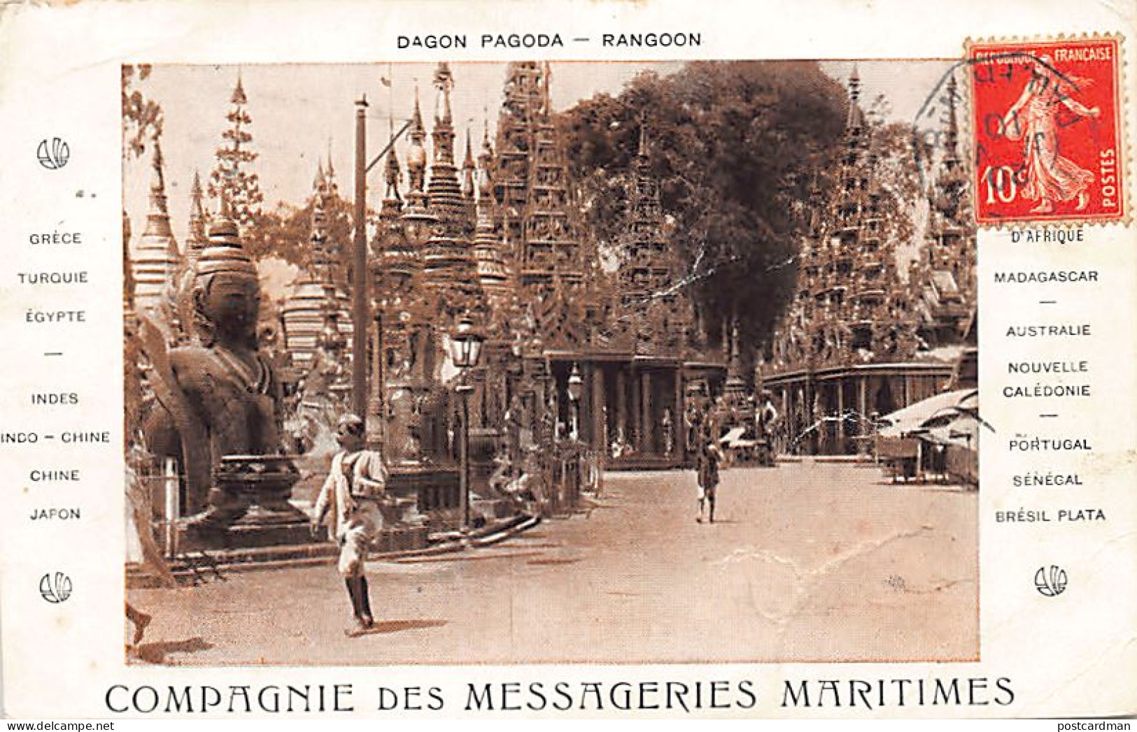 MYANMAR Burma - Rangoon - Shwedagon Pagoda - Publ. Messageries Maritimes