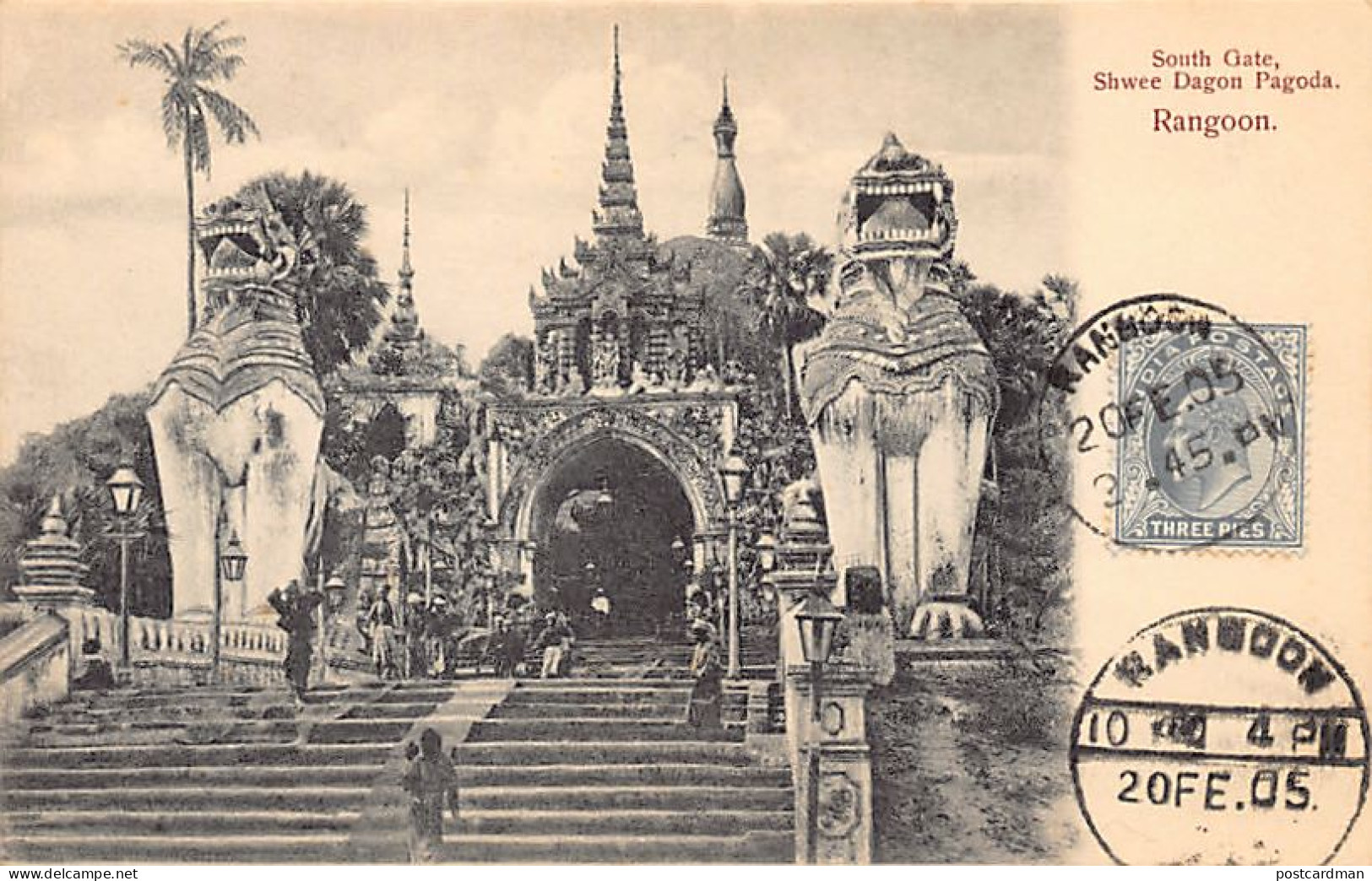 MYANMAR Burma - RANGOON - South Gate, Shwee Dagon Pagoda - Publ. unknown