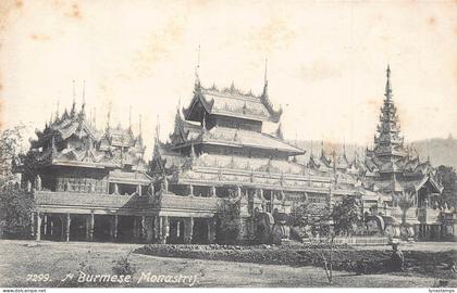 A999 Myanmar Burma Burmese Monastery Temple vintage postcard