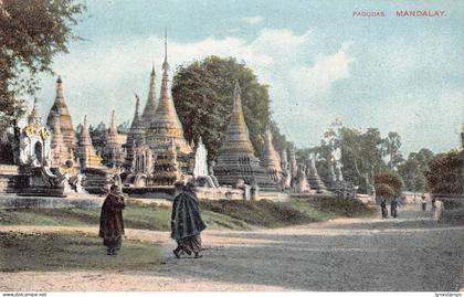 B218 Burma Myanmar Pagodas Mandalay vintage postcard