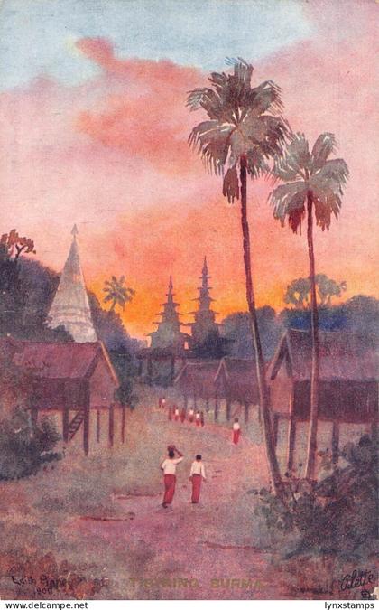 L255 Burma Myanmar A Scene at Tigyaing postcard