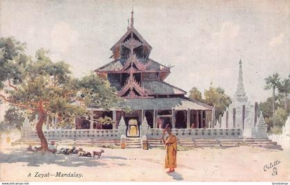 L255 Burma Myanmar Mandalay A Zeyat monk postcard