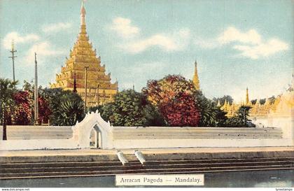 L255 Burma Myanmar Mandalay Arracan Pagoda postcard