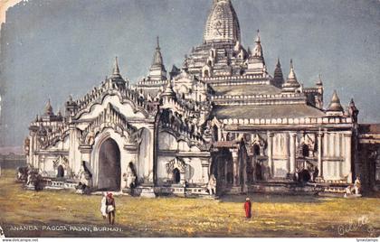 L476 Myanmar Burma Ananda Pagoda vintage postcard