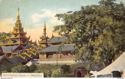 L542 Myanmar Burma Mandalay Government House vintage postcard