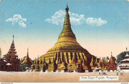 Myanmar Burma Shwe Dagon Pagoda Rangoon vintage postcard