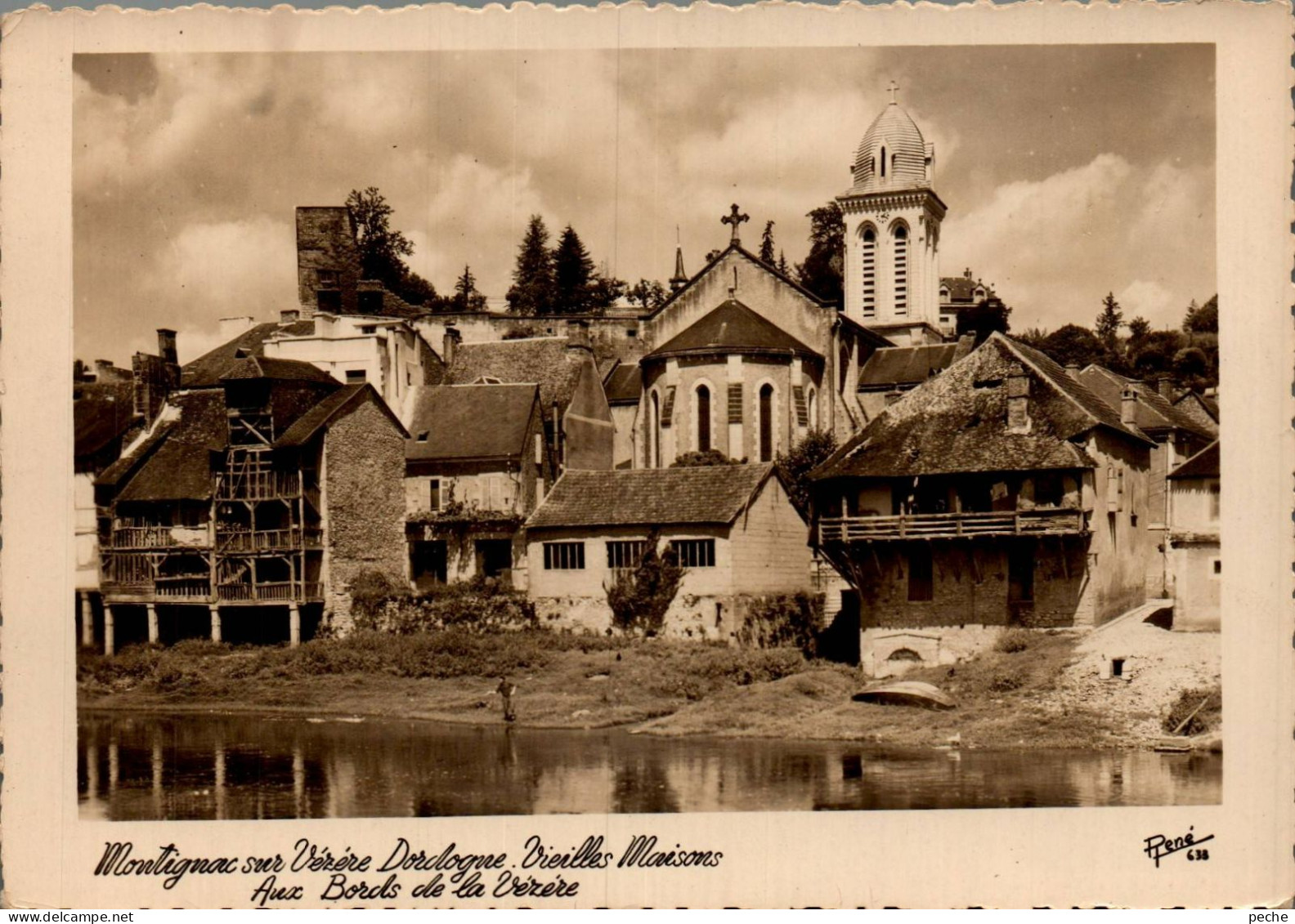 N°39807 W -cpsm Montignac sur Vézère -vieilles maisons-