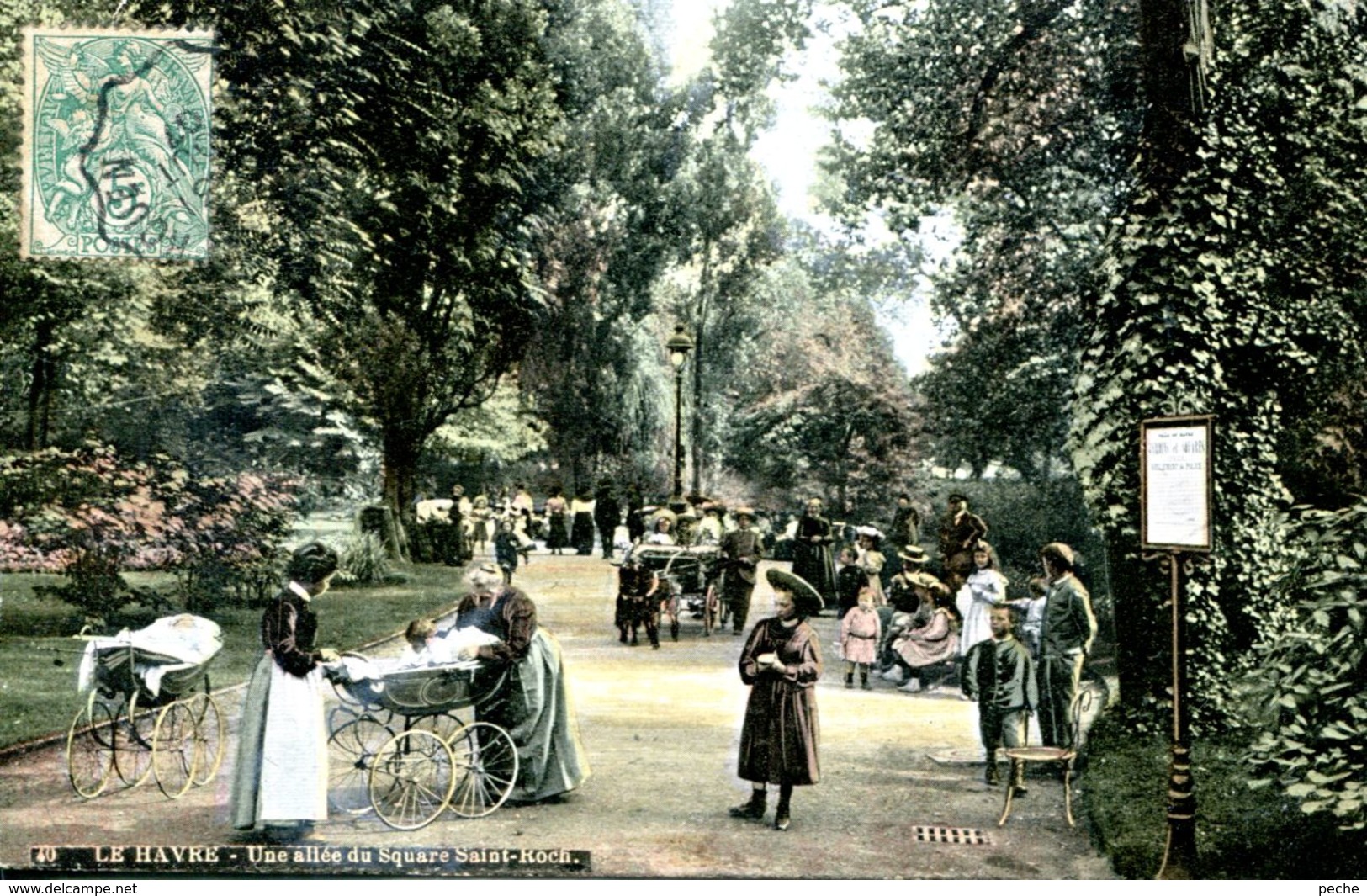 N°69550 -cpa Le Havre -le square Saint Roch-