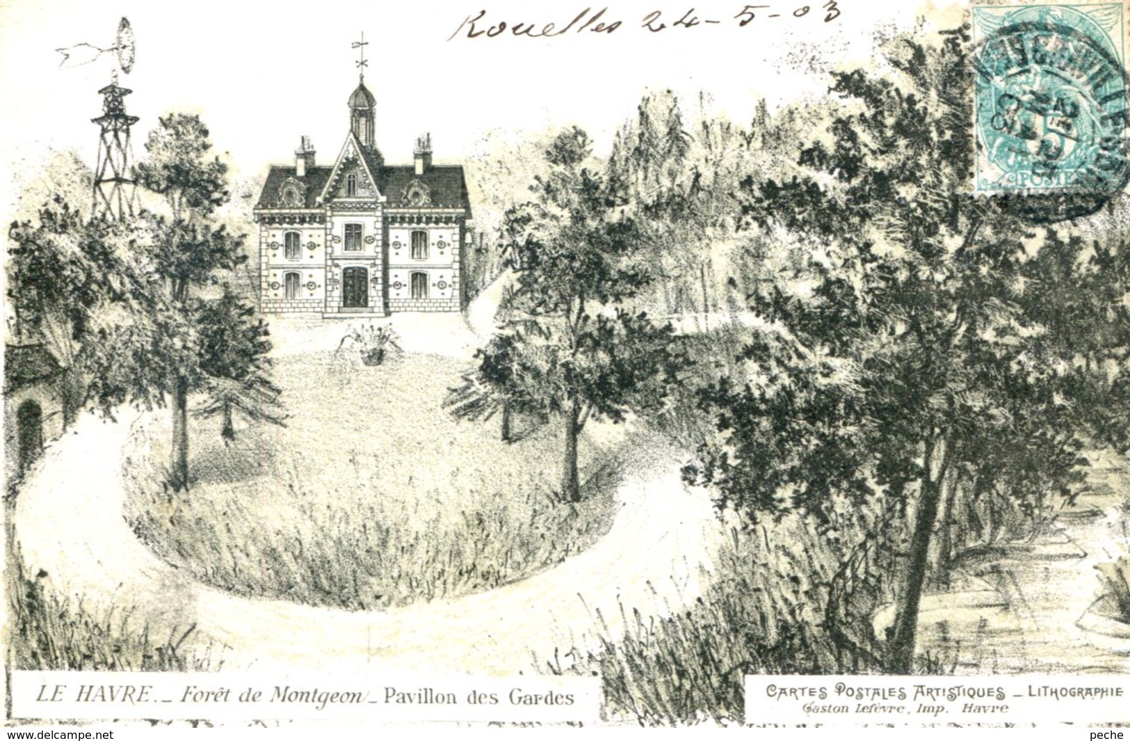 N°69558 -cpa Le Havre -forêt de Montgeon-