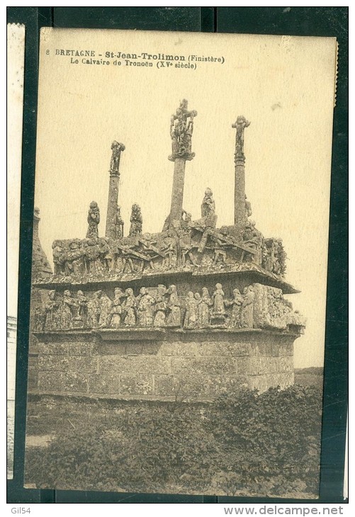 n°8 - Bretagne - Saint Jean Trolimon ( finistère ) le calvaire de Tronoên    - eaw107