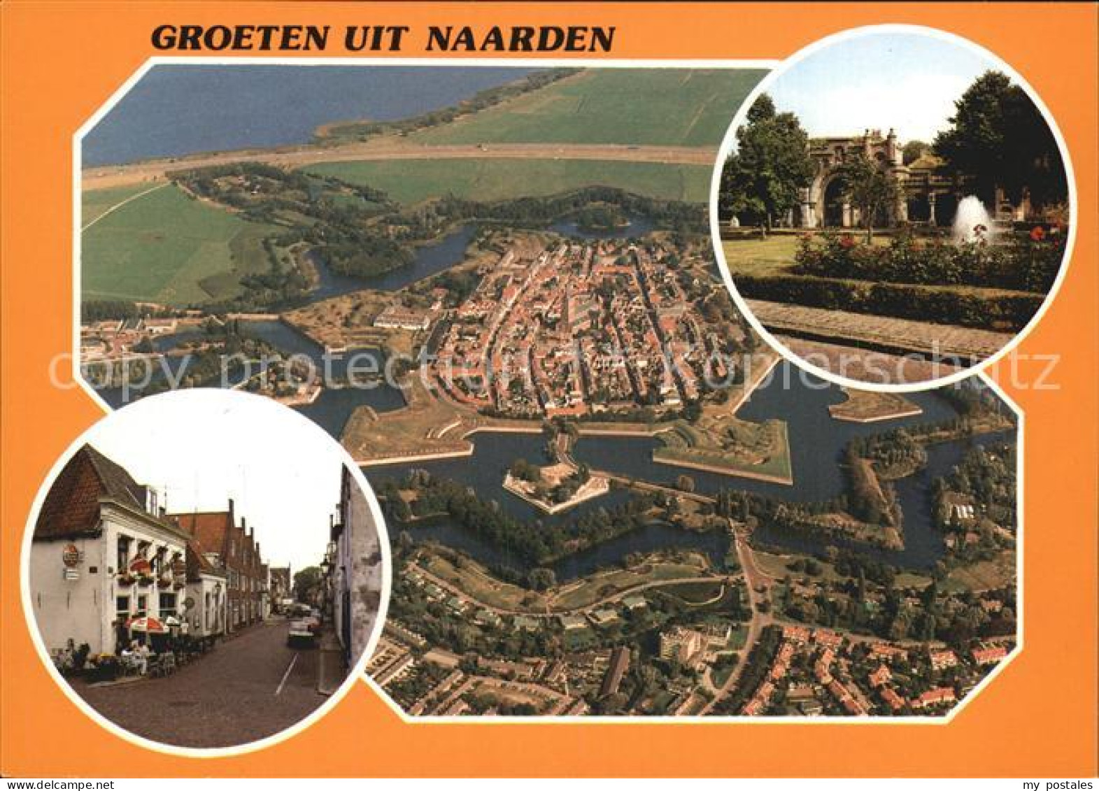 Naarden Fliegeraufnahme Park Strassenpartie