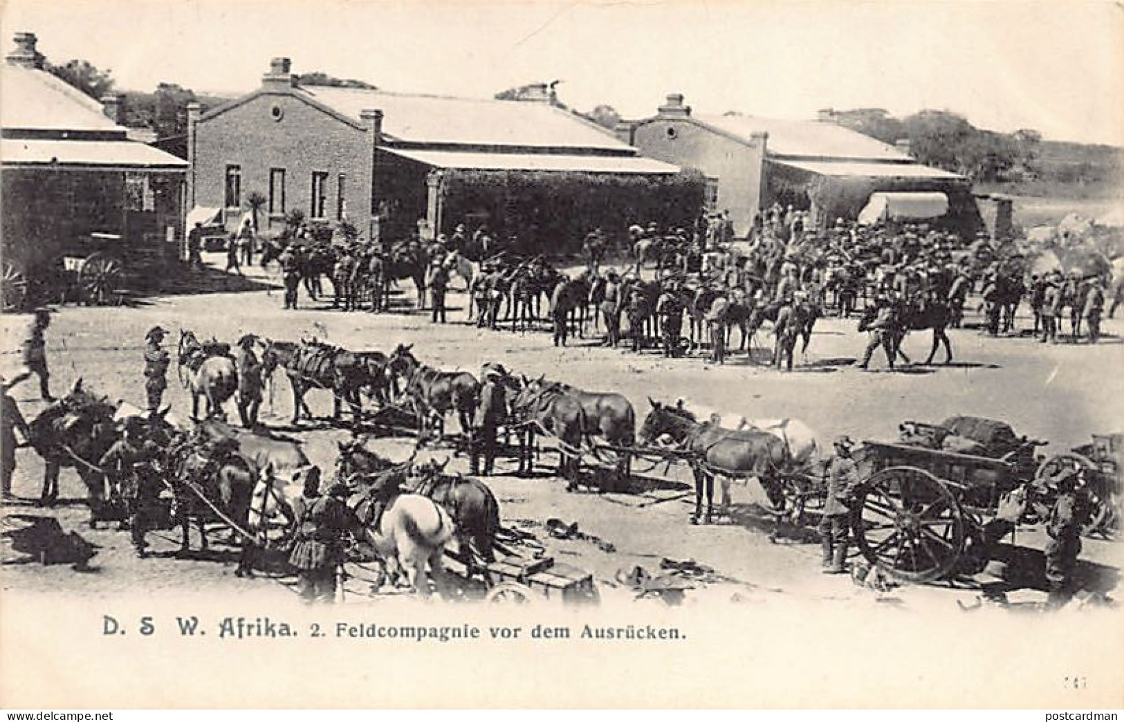 Namibia - Deutsch-Südwestafrika - 2. Feldcompagnie vor dem Ausrücken - Publ. unknown