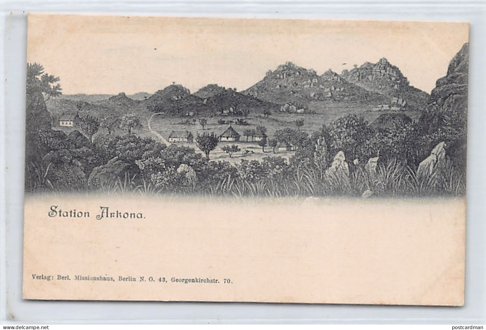 NAMIBIA Deutsch Südwestafrika ARKONA - Missionsstation - Publ. Berliner Missionshaus