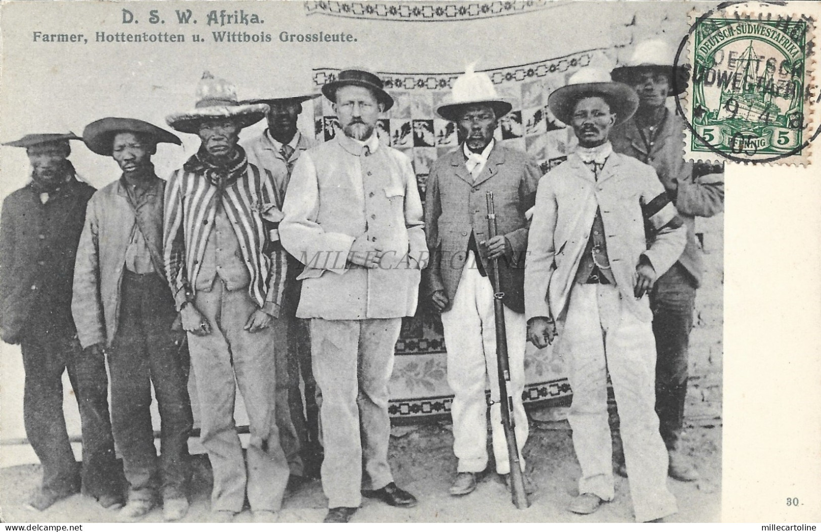 NAMIBIA - Farmer, Wittbois DSWA Deutsch Sudwest Afrika - Windhuk 1905 Postcard