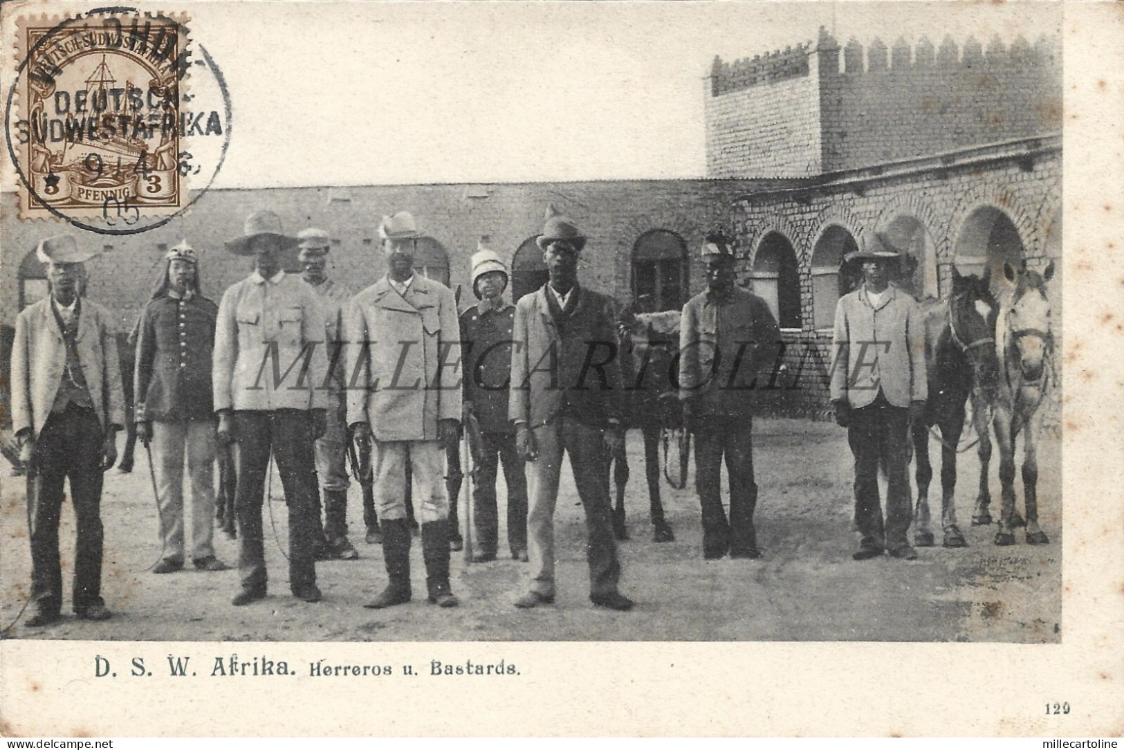 NAMIBIA - Herreros Bastards DSWA Deutsch Sudwest Afrika - Windhuk 1905 Postcard