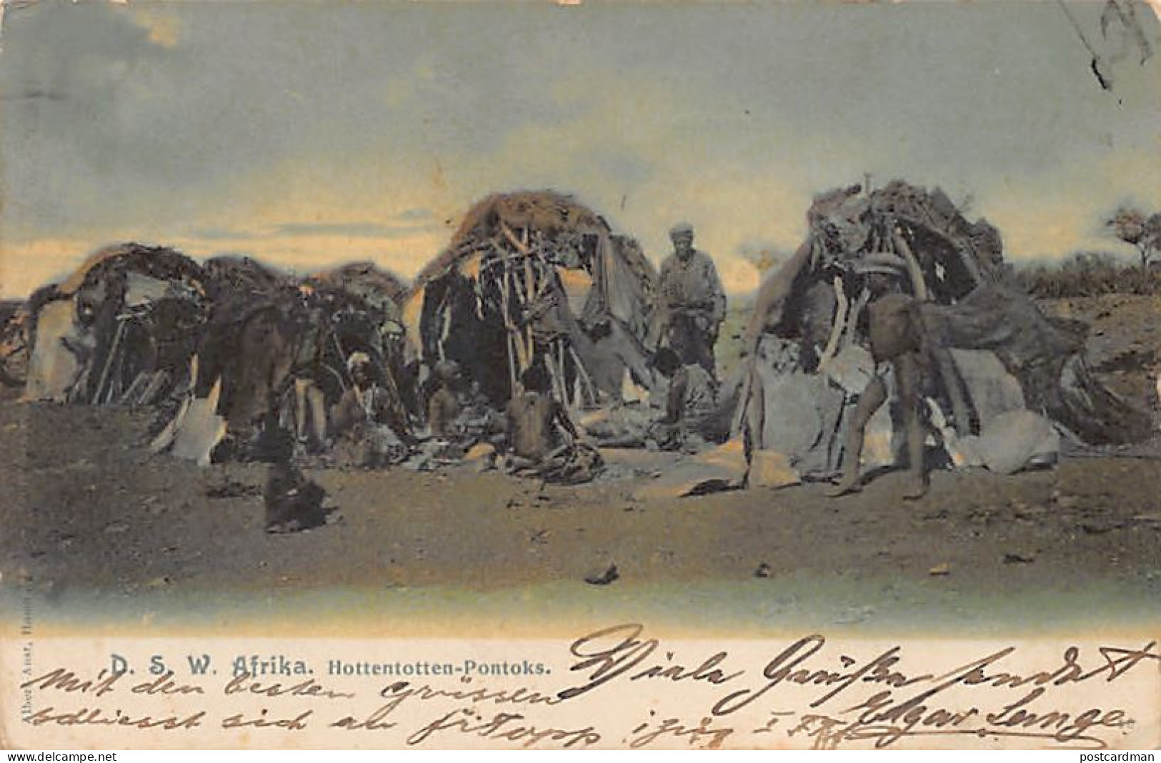 Namibia - Khoekhoe (Hottentot) dwellings - Publ. Albert Aust