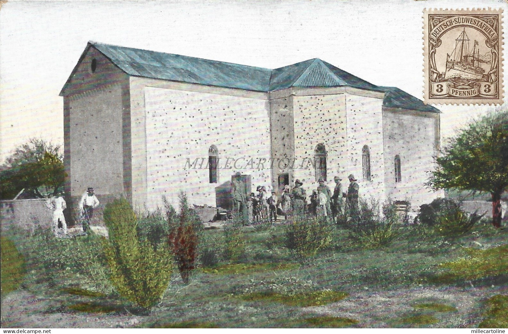 NAMIBIA - Kirche in Okahandja DSWA Deutsch Sudwest Afrika 1909 Postcard