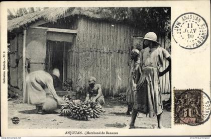 CPA Anjouan Komoren, Marchand de Bananes