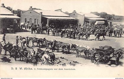 Namibia - Deutsch-Südwestafrika - 2. Feldcompagnie vor dem Ausrücken - Publ. unknown
