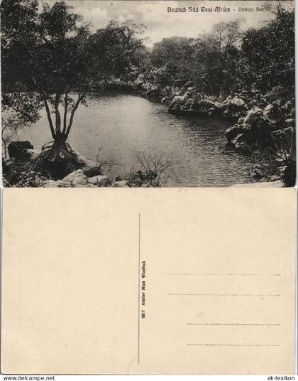Postcard .Namibia Deutsch-Südwestafrika DSWA Kolonie Otjikoto See 1912