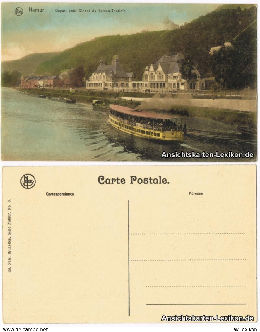 Namur Namen Depart pour Dinant du bateau Touriste - Ausflugschiff 1912
