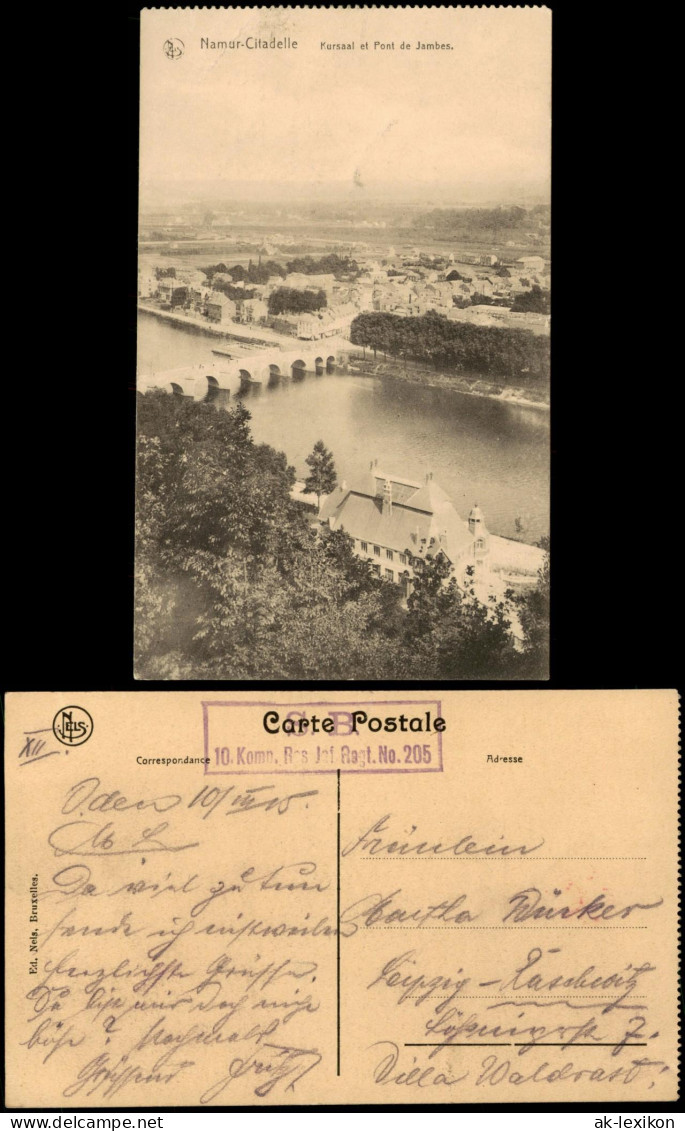 Namur Namen Kursaal et Pont de Jambes 1915   1. Weltkrieg Feldpost