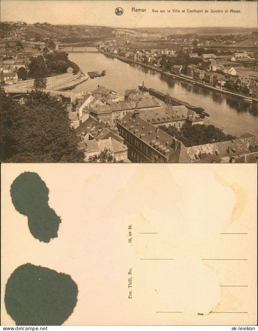 Namur Namen  wallonisch: Nameûr Blick über die Stadt 1914