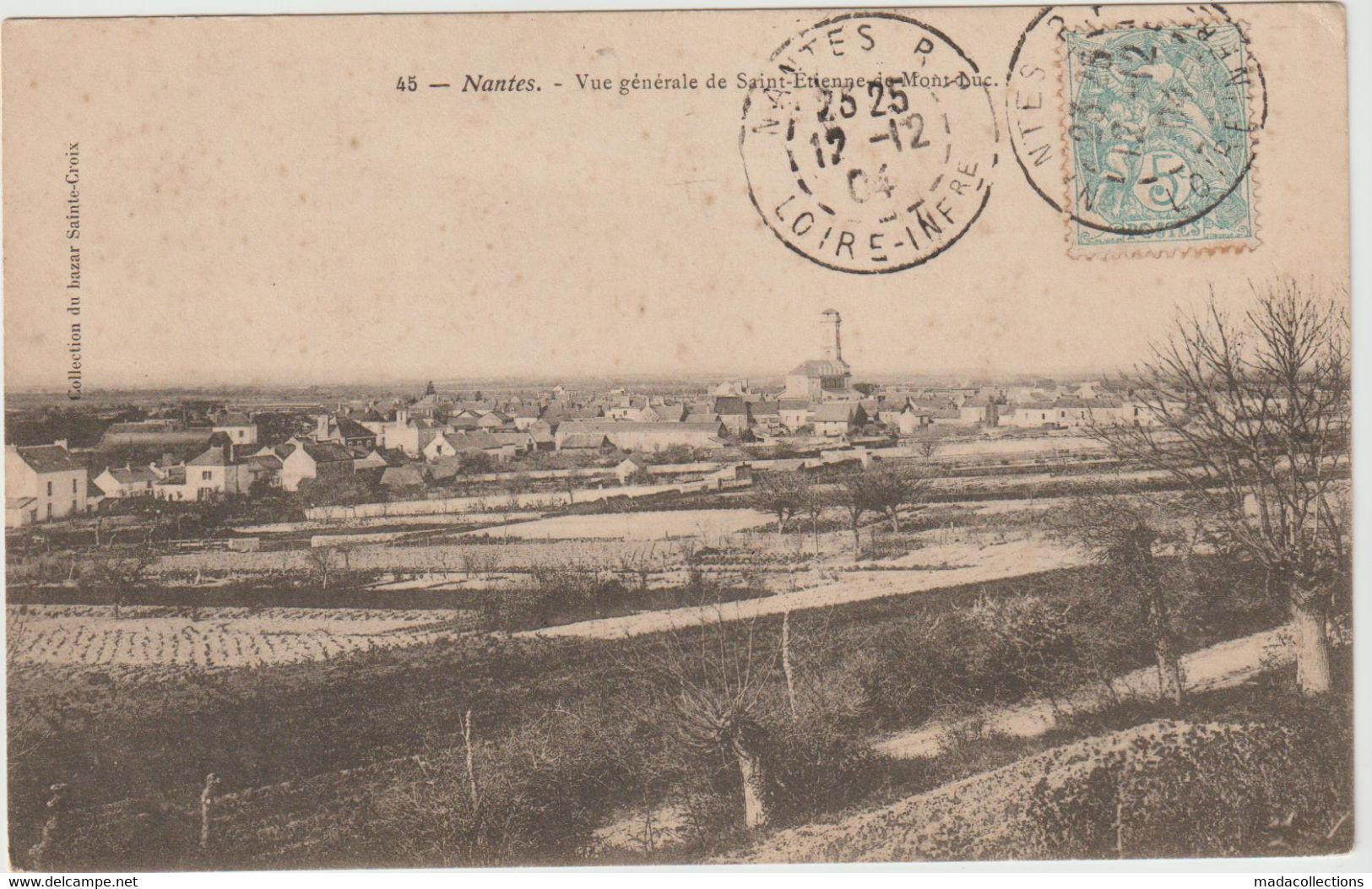 Nantes  (44 - Loire Atlantique) vue générale de Saint-Étienne-de-Montluc