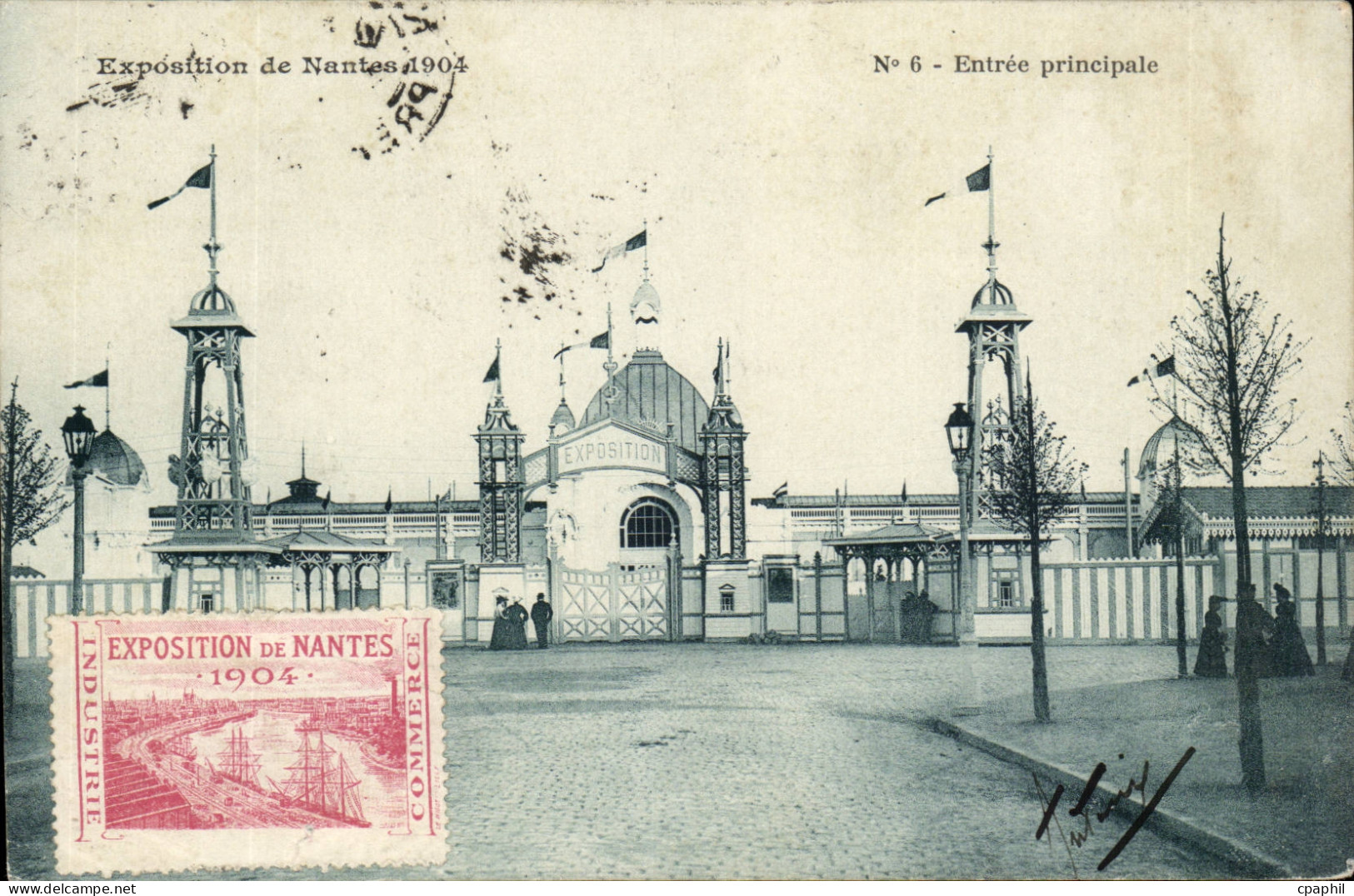 Nantes CPA Exposition de Nantes 1904 Entree principale (avec vignette)