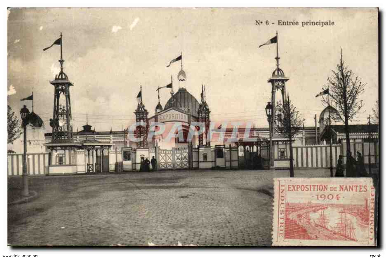 Nantes CPA Exposition de Nantes 1904 Entree principale (avec vignette)