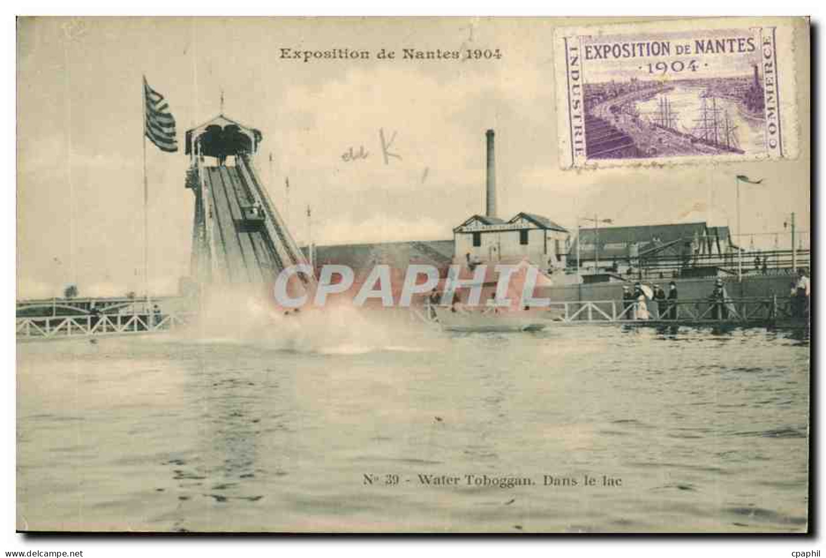 Nantes CPA Exposition de Nantes 1904 Water toboggan Dans le lac