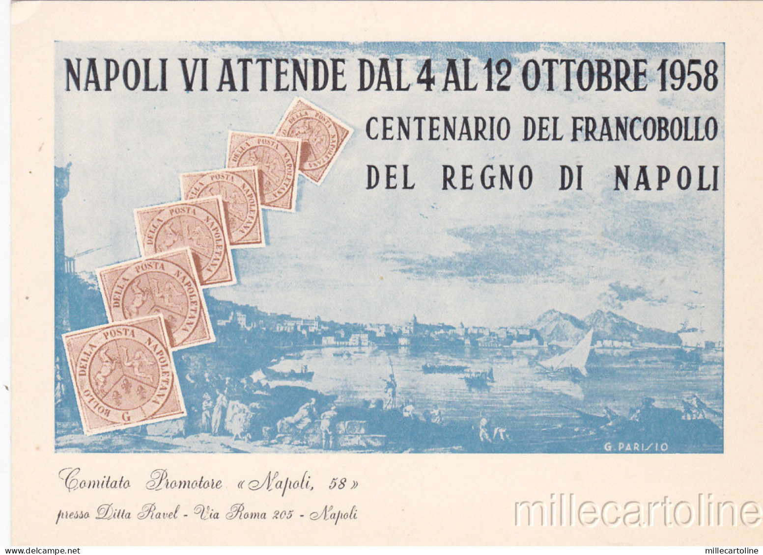 * NAPOLI - Centenario del Francobollo del Regno di Napoli 1958