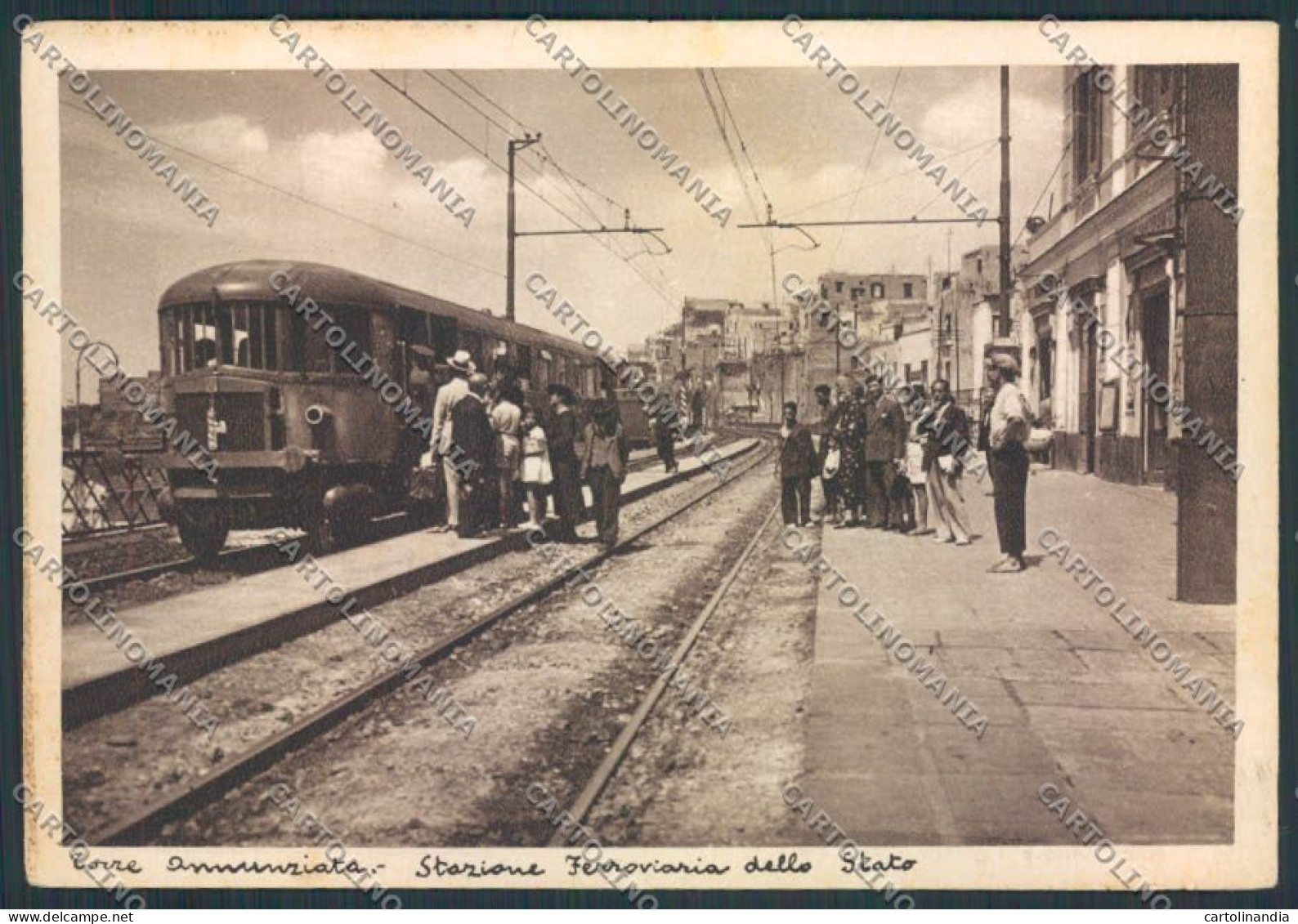 Napoli Torre Annunziata Stazione FG cartolina MV8588