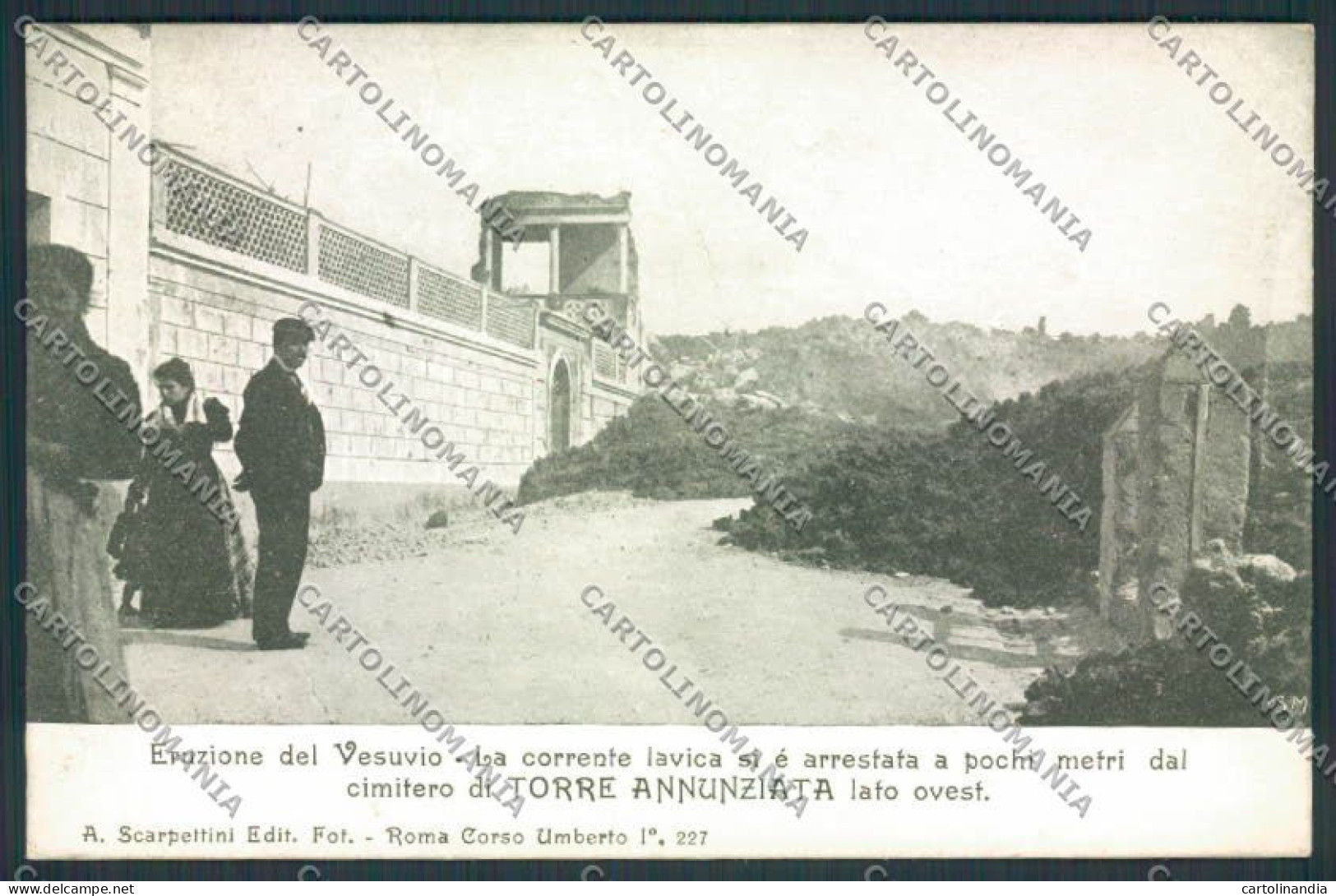 Napoli Torre Annunziata Vesuvio Vulcan cartolina MV8537