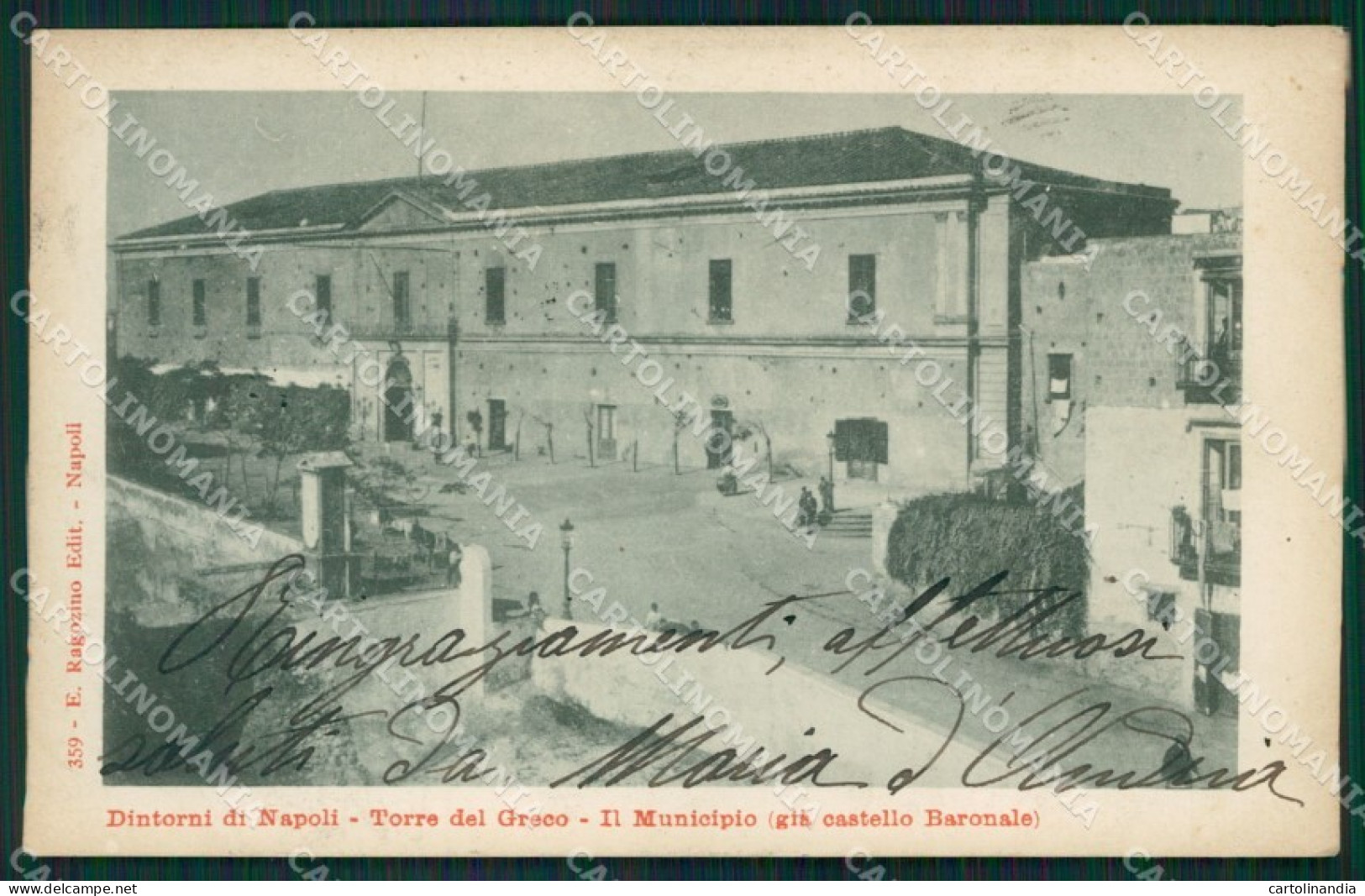 Napoli Torre del Greco PIEGHE cartolina XB3993