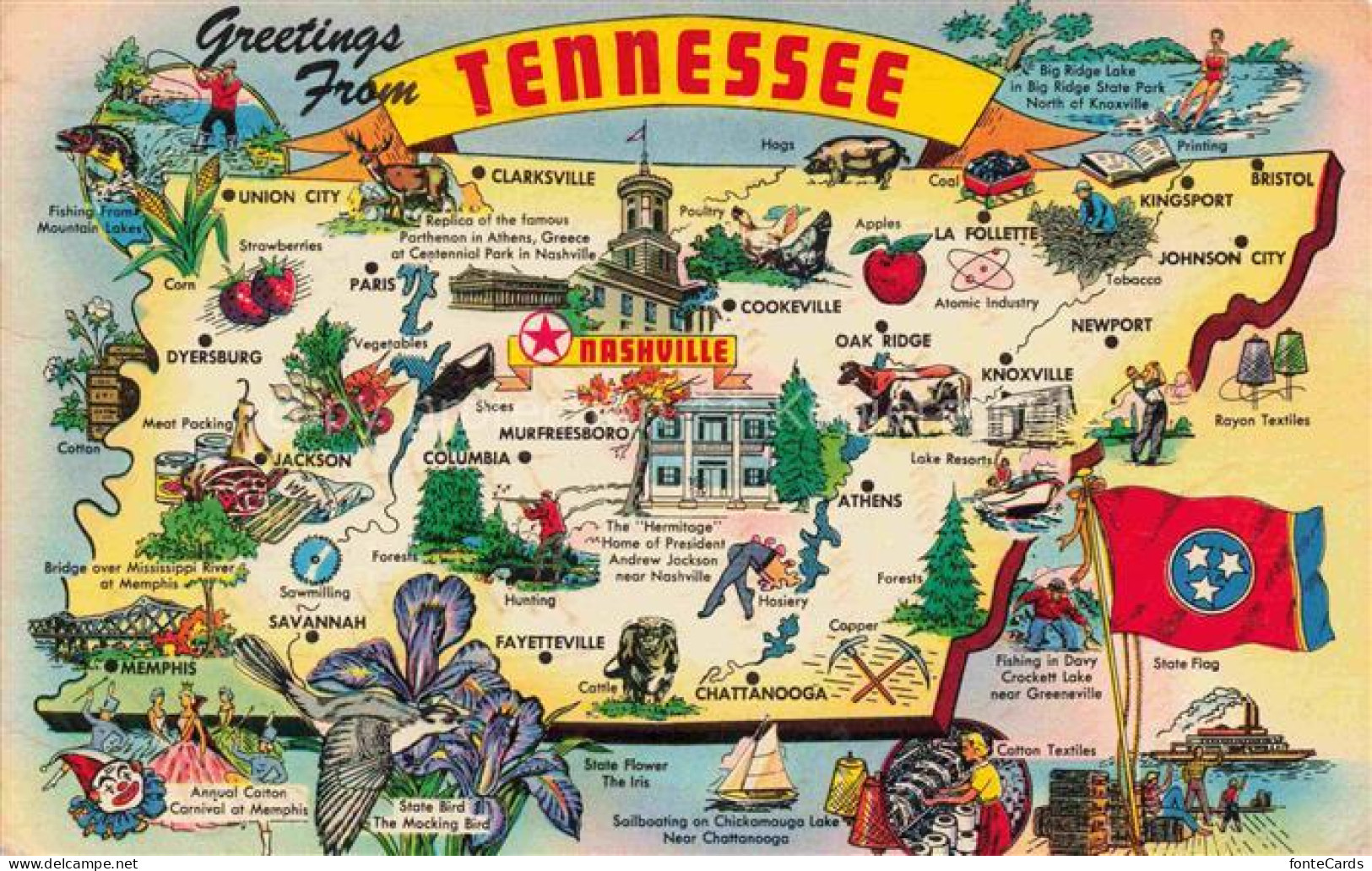 Nashville Tennessee uebersichtskarte