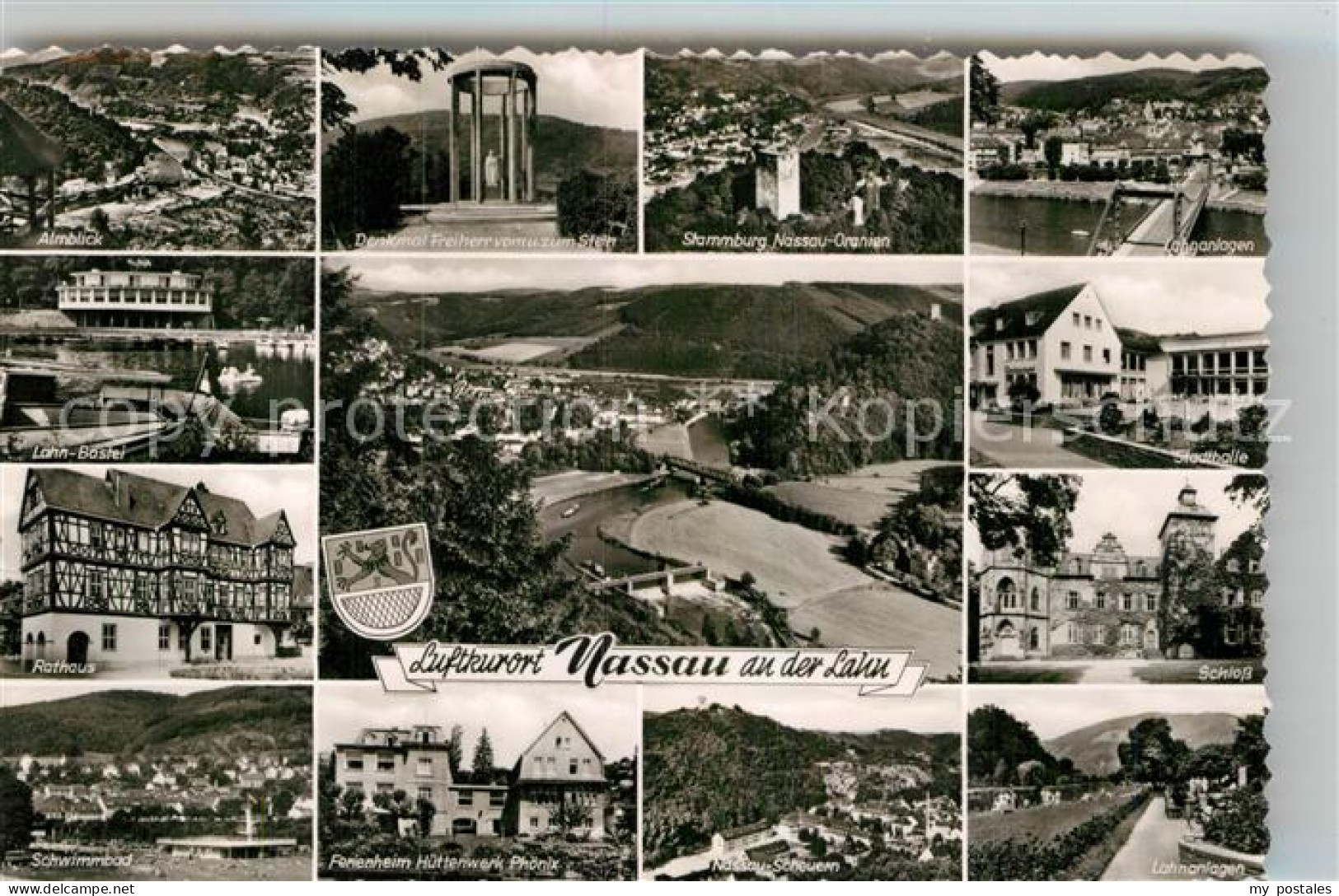 Nassau Lahn Almblick Lahnanlagen Stammburg Nassau Oranien Schloss