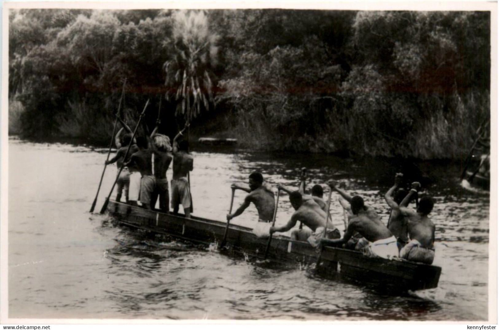 native Canoe on the Zambezi River Victoria Falls