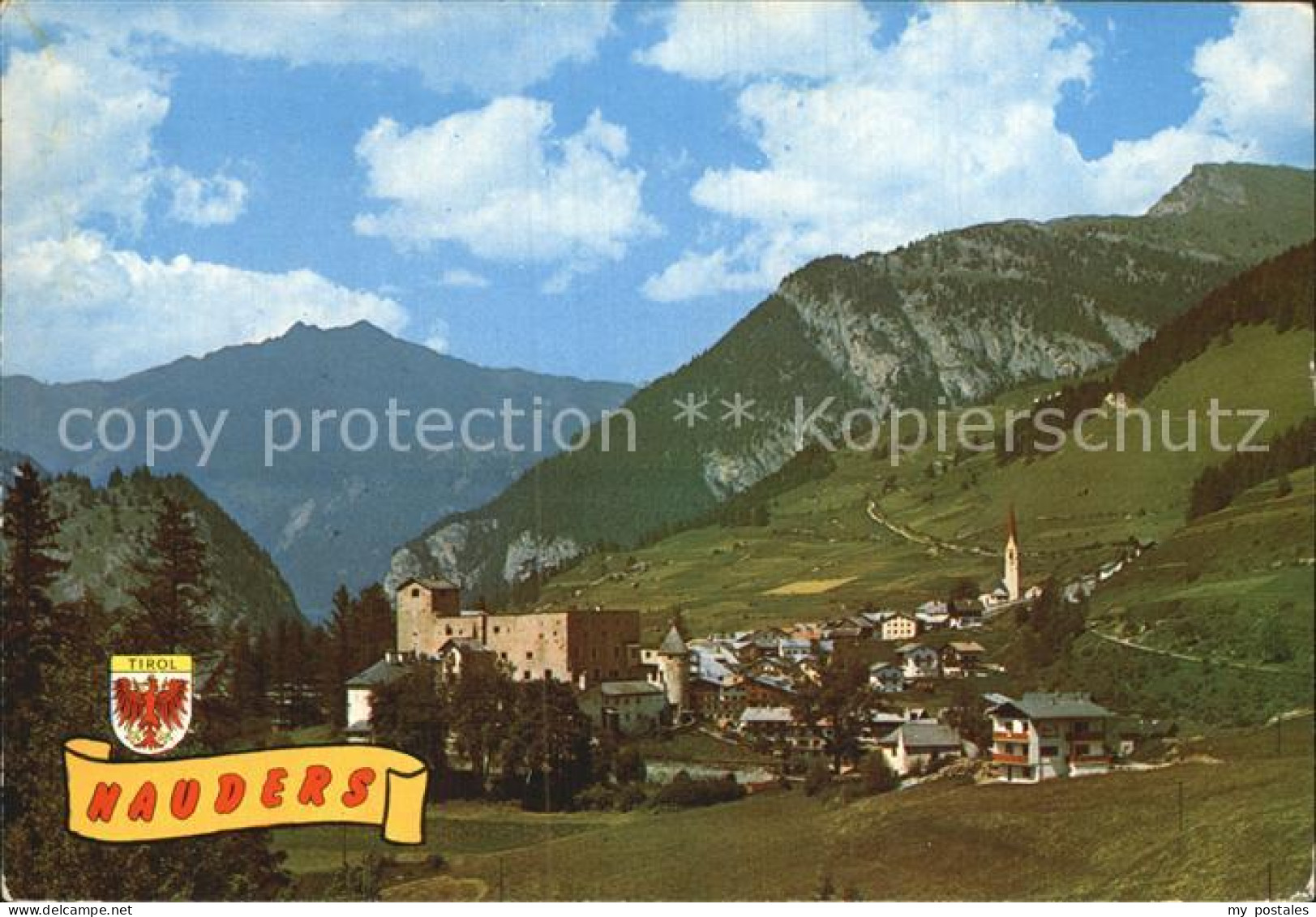 Nauders Tirol mit Schloss Naudersberg