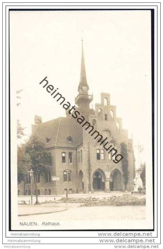 Nauen - Rathaus - Foto-AK 30er Jahre