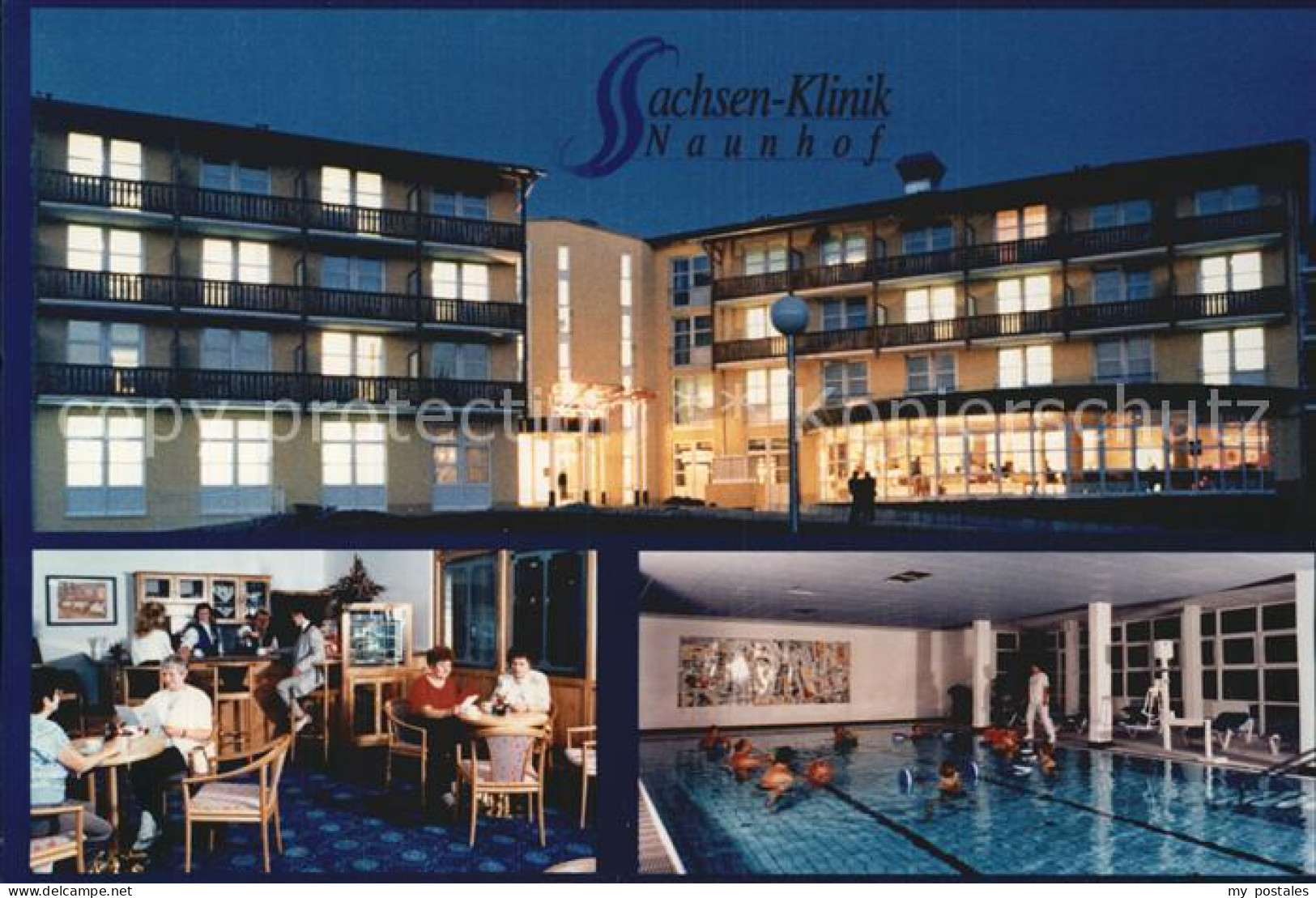 Naunhof Leipzig Sachsen Klinik Hallenbad Nachtaufnahme