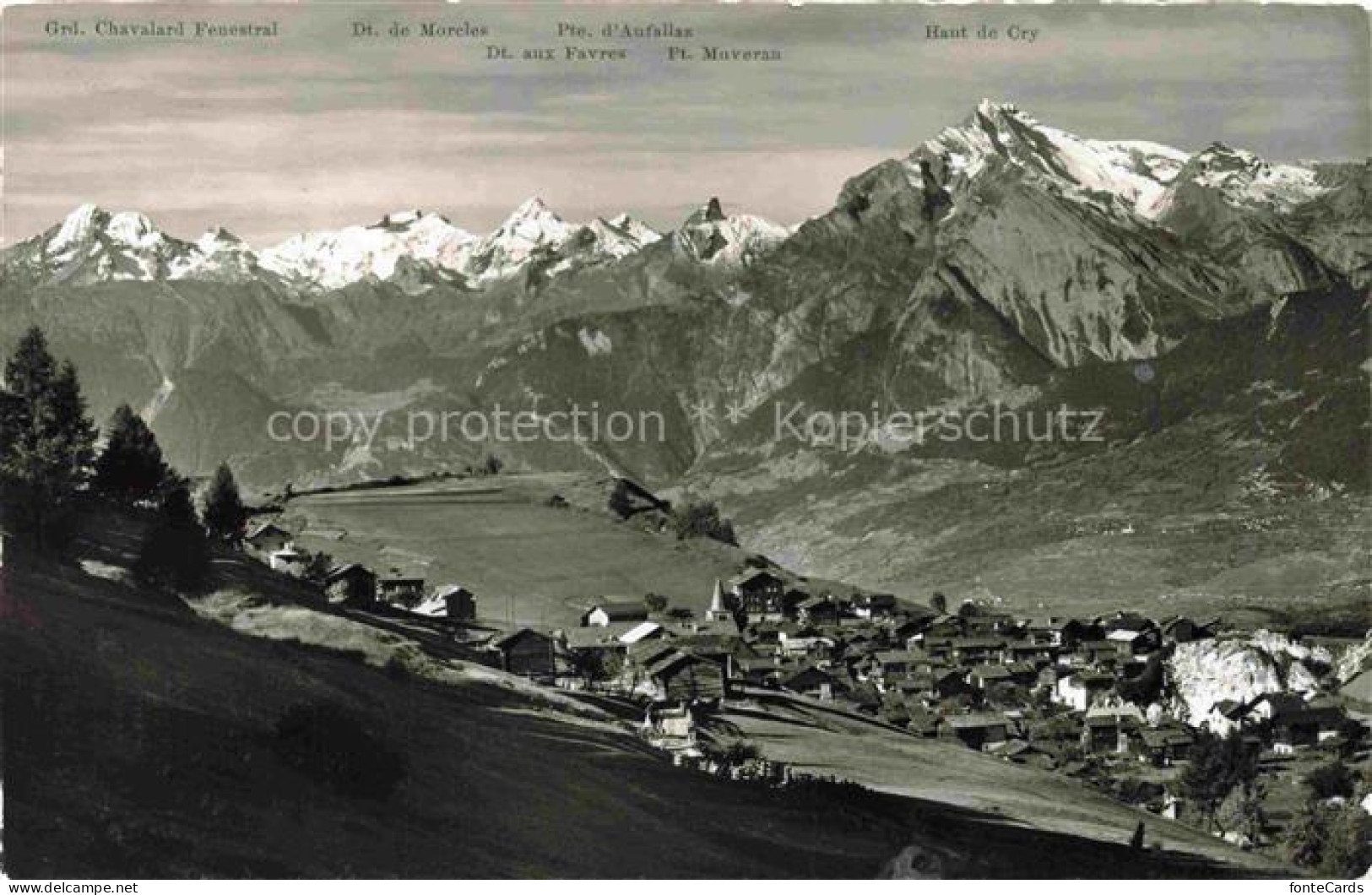 Nax-sur-Sion Herens VS Panorama Alpes Vaudoises
