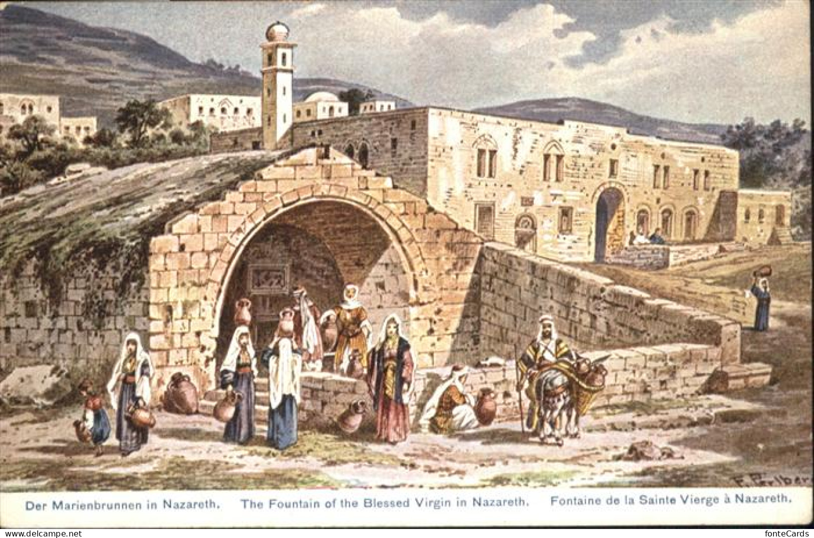 Nazareth Israel Nazareth Marienbrunnen Fountain Blessed Virgin Fontaine Sainte V