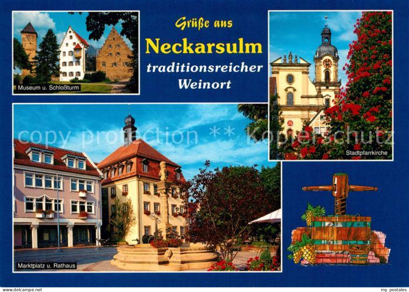 Neckarsulm Museum Schlossturm Marktplatz Rathaus Stadtpfarrkirche