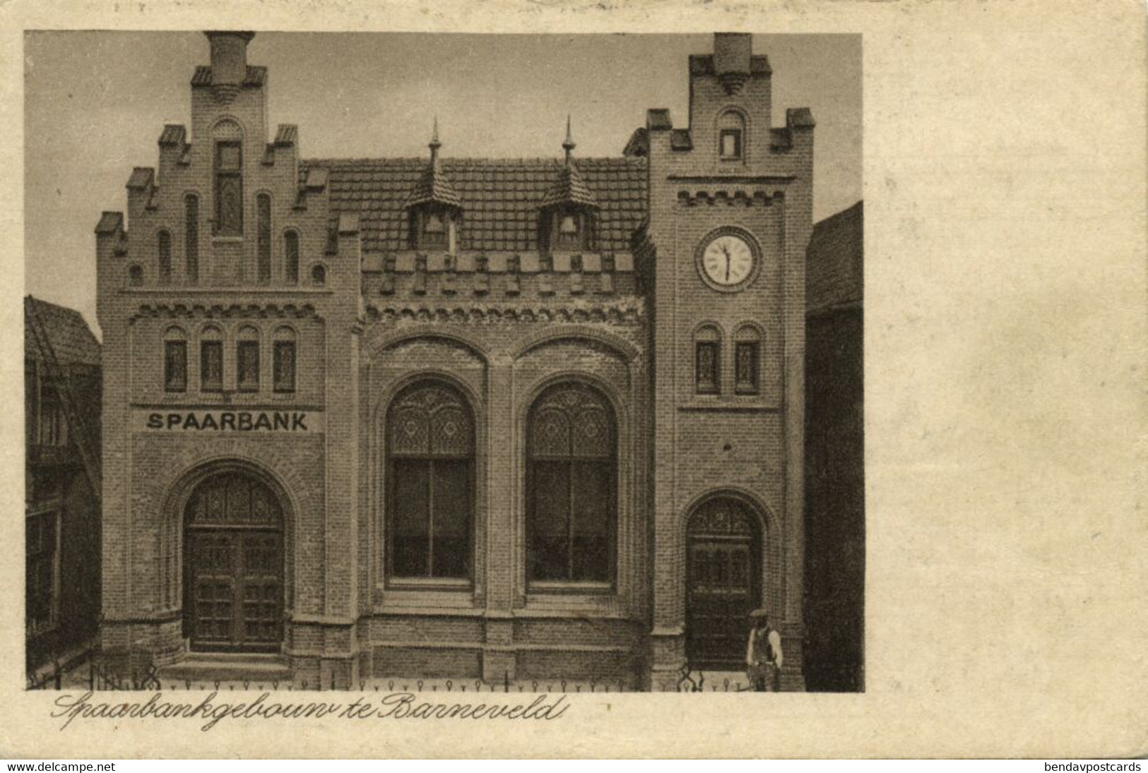 Nederland, BARNEVELD, Spaarbankgebouw (1930s) Ansichtkaart