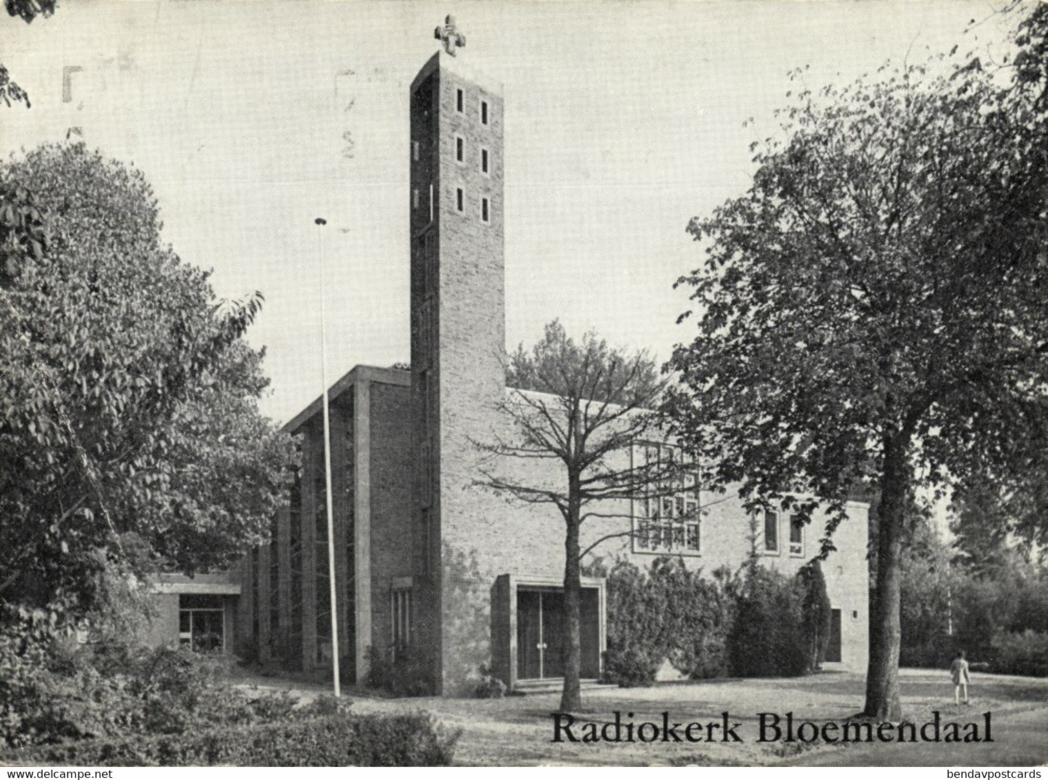 Nederland, BLOEMENDAAL, Radiokerk Radio Bloemendaal (1974) Ansichtkaart
