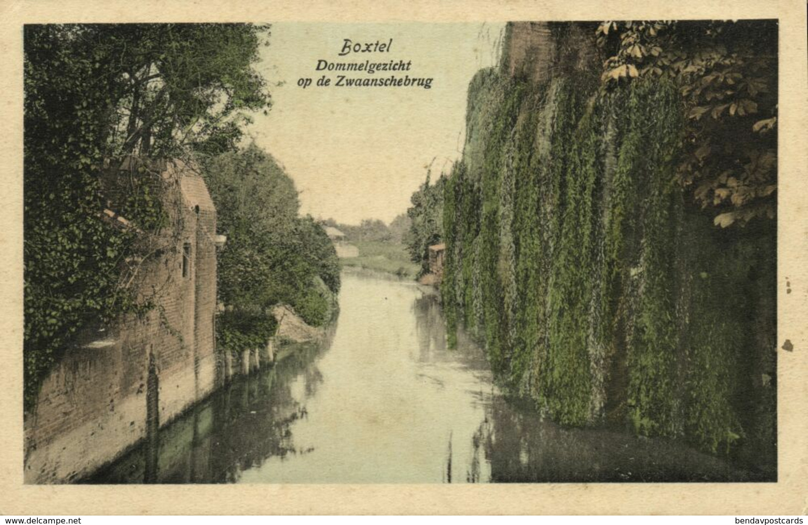 Nederland, BOXTEL, Dommelgezicht op de Zwaanschebrug 1916 Ansichtkaart