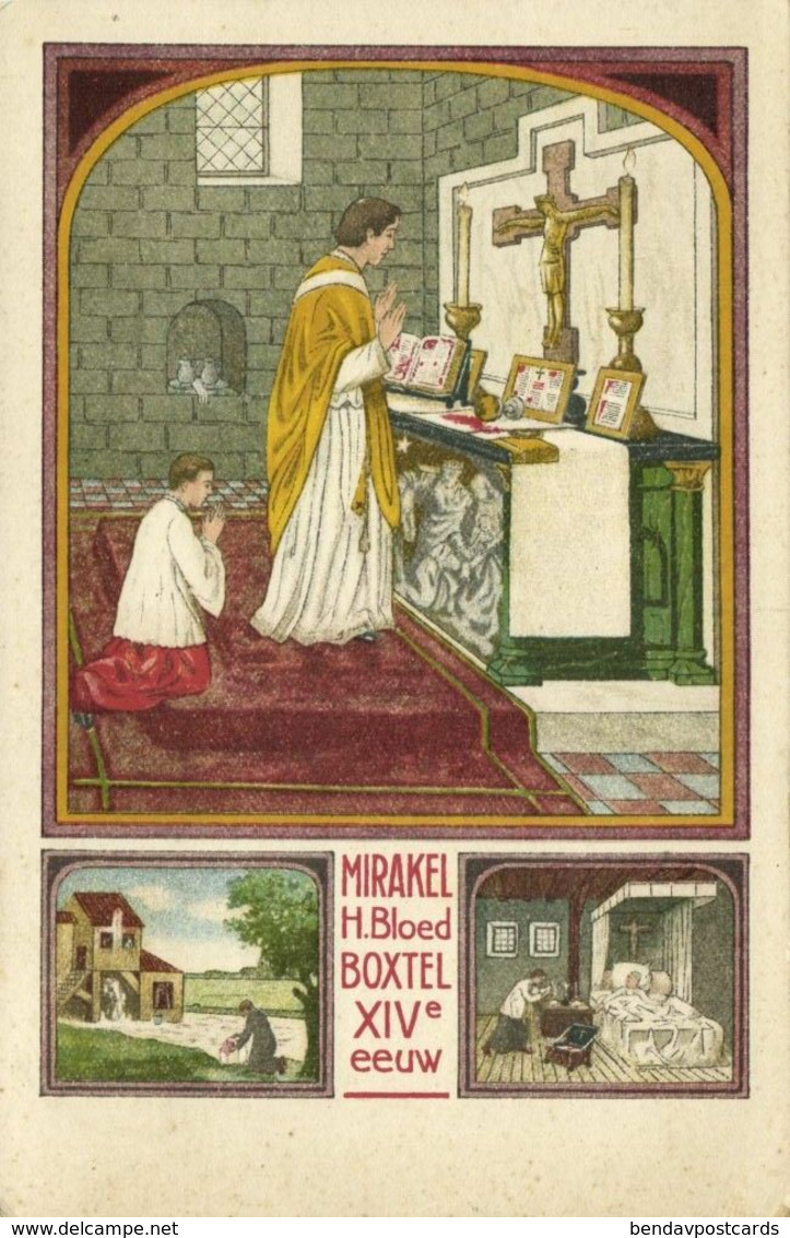 Nederland, BOXTEL, Mirakel Heilig Bloed XIVe Eeuw (1920s) Ansichtkaart