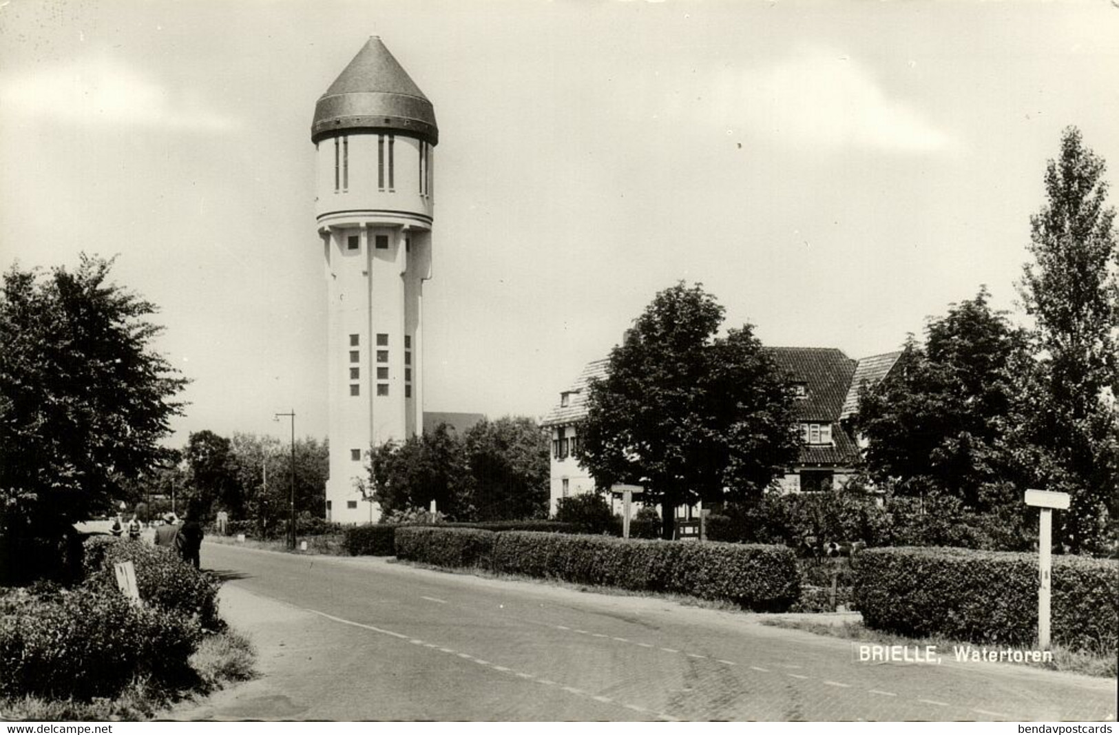 Nederland, BRIELLE, Watertoren (1950s) Ansichtkaart